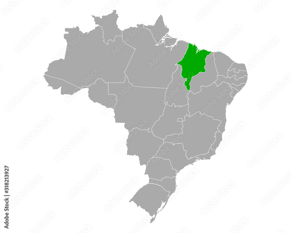 Karte von Maranhao in Brasilien