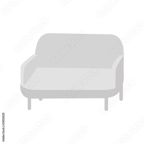 Couch sofa in flat style. Divan sofa isolated on white background.