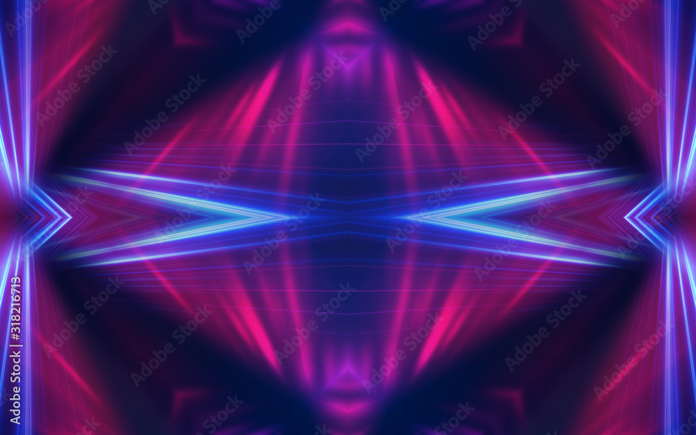 Dark abstract futuristic background. Neon glow, light lines, shapes. UV light. Dark abstract futuristic background. Neon glow, light lines, shapes. UV light.
