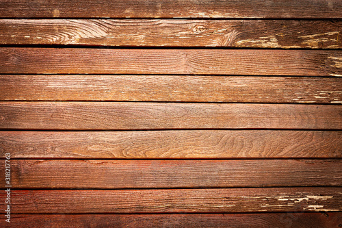 Rough Empty Wooden Background. Brown Weathered Wood Planks Backdrop for Designs.