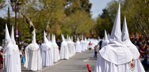 the silent Easter processions of hooded penitents photo