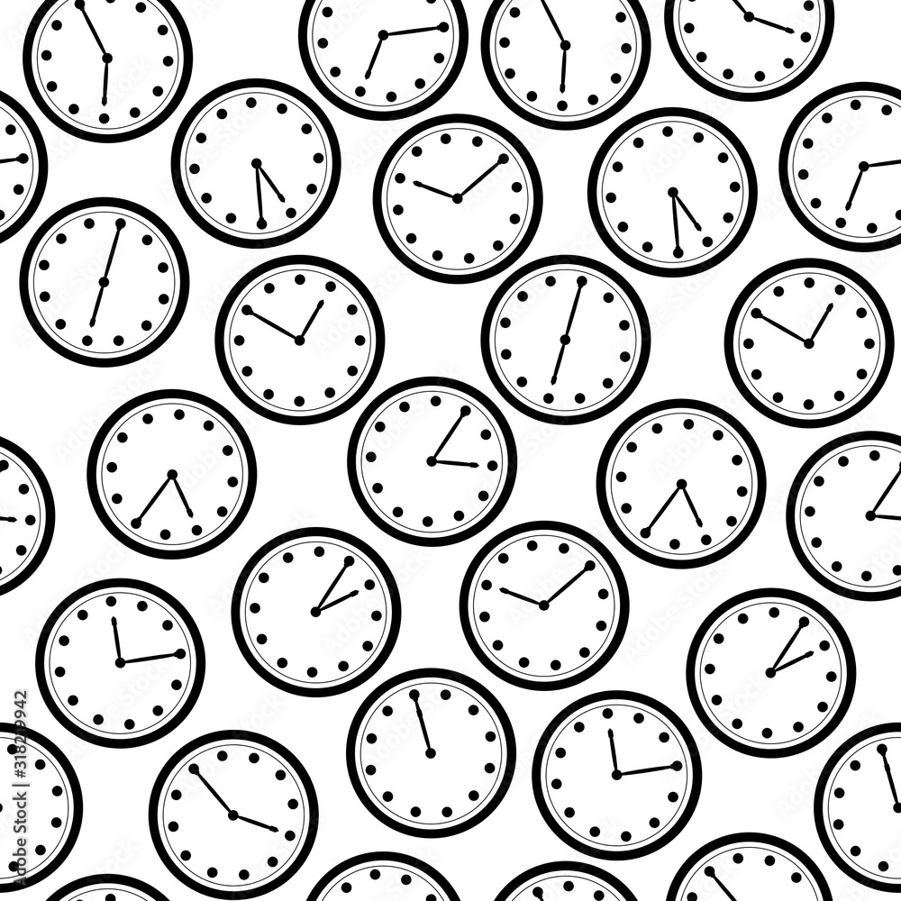 Fototapeta premium 時計 シームレスパターン ランダム