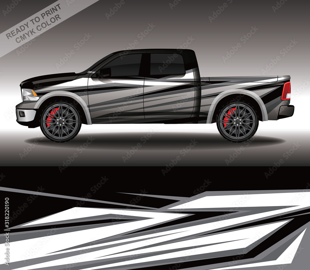 Car wrap decal design vector, custom livery race rally car vehicle sticker and tinting. Car wrap decal design vector, custom livery race rally car vehicle sticker and tinting.