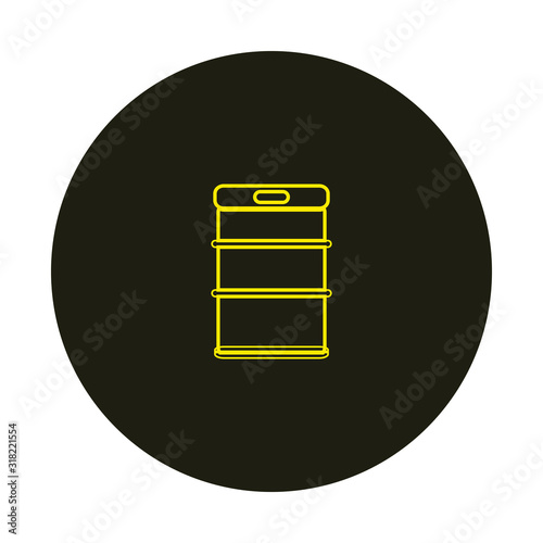Obraz na płótnie Vector icon, of metal beer barrel w salonie