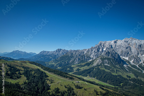 view over the Alps mountain panorama with view of the schneeberg hochkönig in Austria © Himmelreich Photo