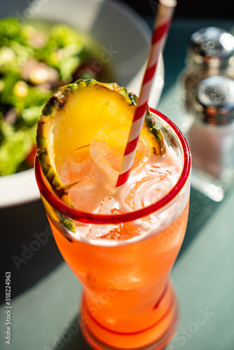 summer mocktail in the restaurant photo