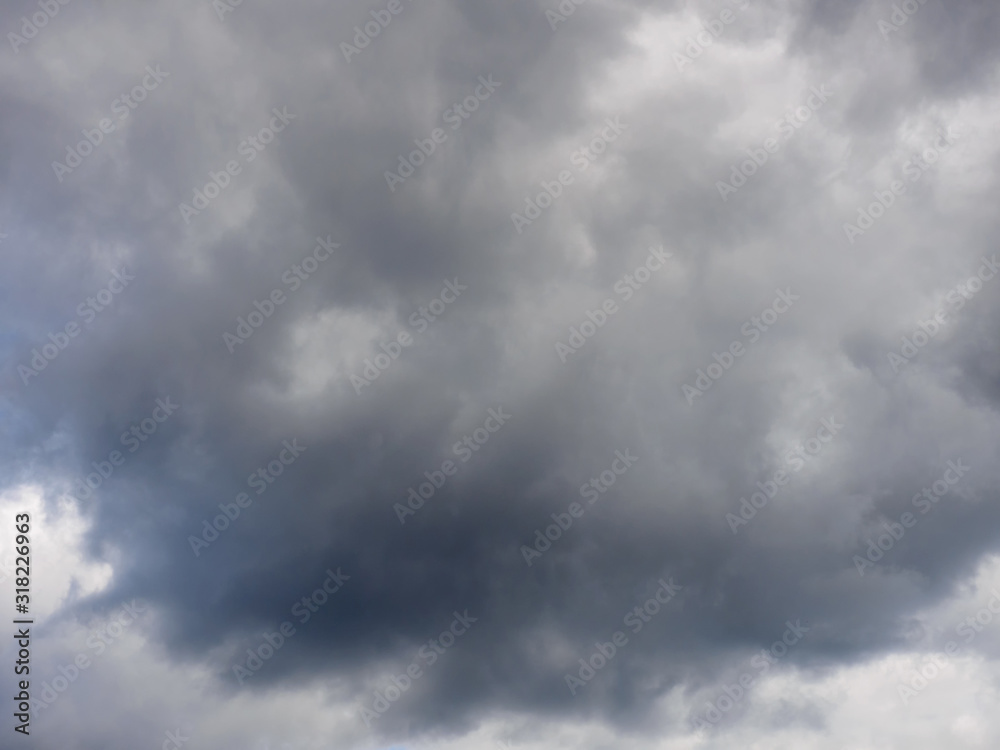 Gray rain clouds. Weather concept