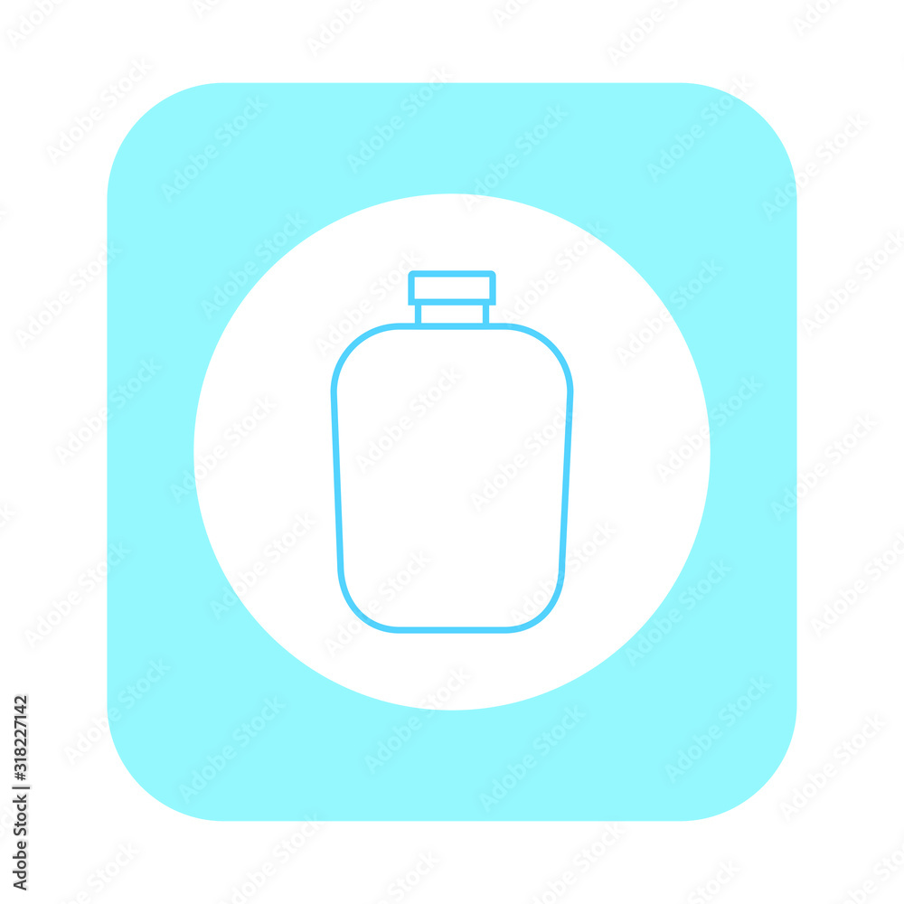 vector icon, camping canteen front view vector icon, camping canteen front view