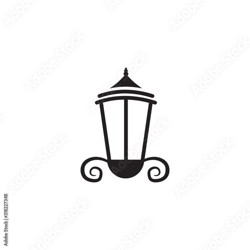 Canvas Print Lantern icon logo design vector template