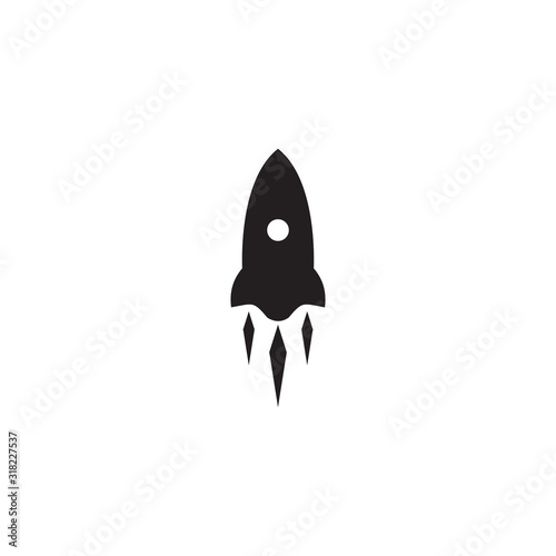 Rocket icon logo design vector illustration template