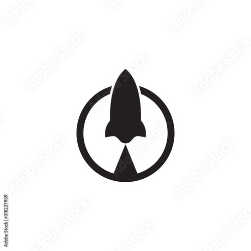 Rocket icon logo design vector illustration template