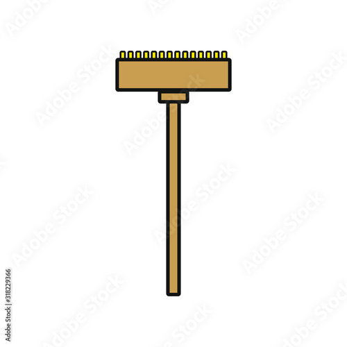 vector icon, sweeping brush shape