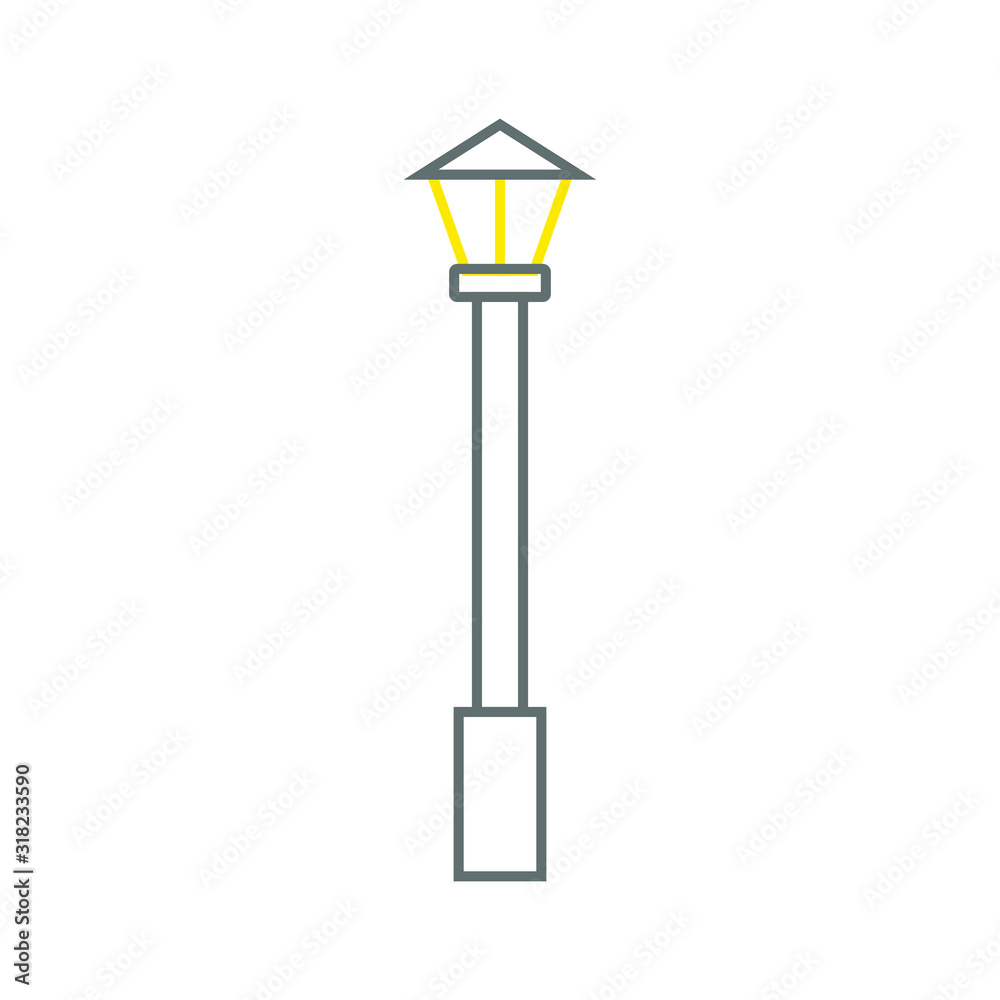 vector icon, street lamp shape vector icon, street lamp shape