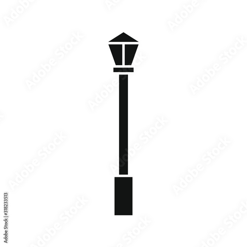 vector icon, street lamp shape