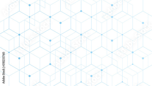 Abstract geometric lines. Connection and social network. Concept with lines and dots. Minimalistic Design.