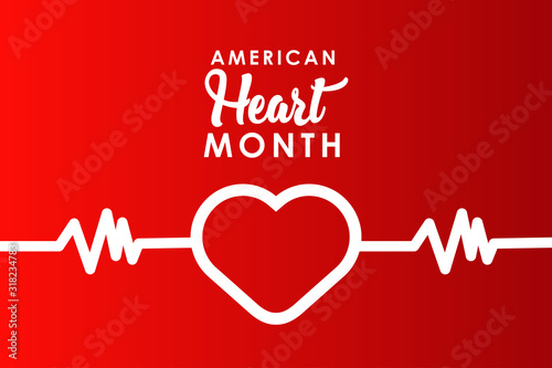 American Heart Month For Celebrate Moment Background
