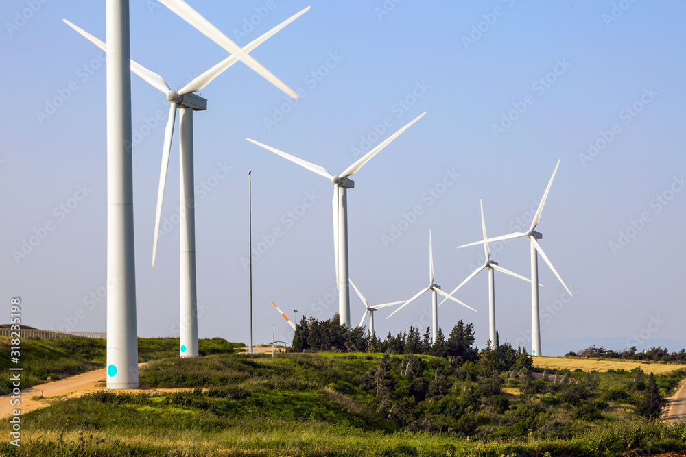 The wind farm on Mount Gilboa The wind farm on Mount Gilboa