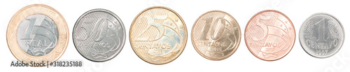 set of Brazilian coins photo