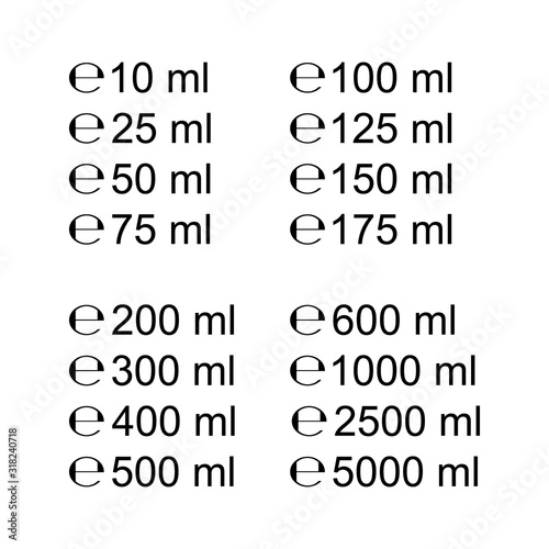 Estimated sign isolated on white background. Label mark vector illustration