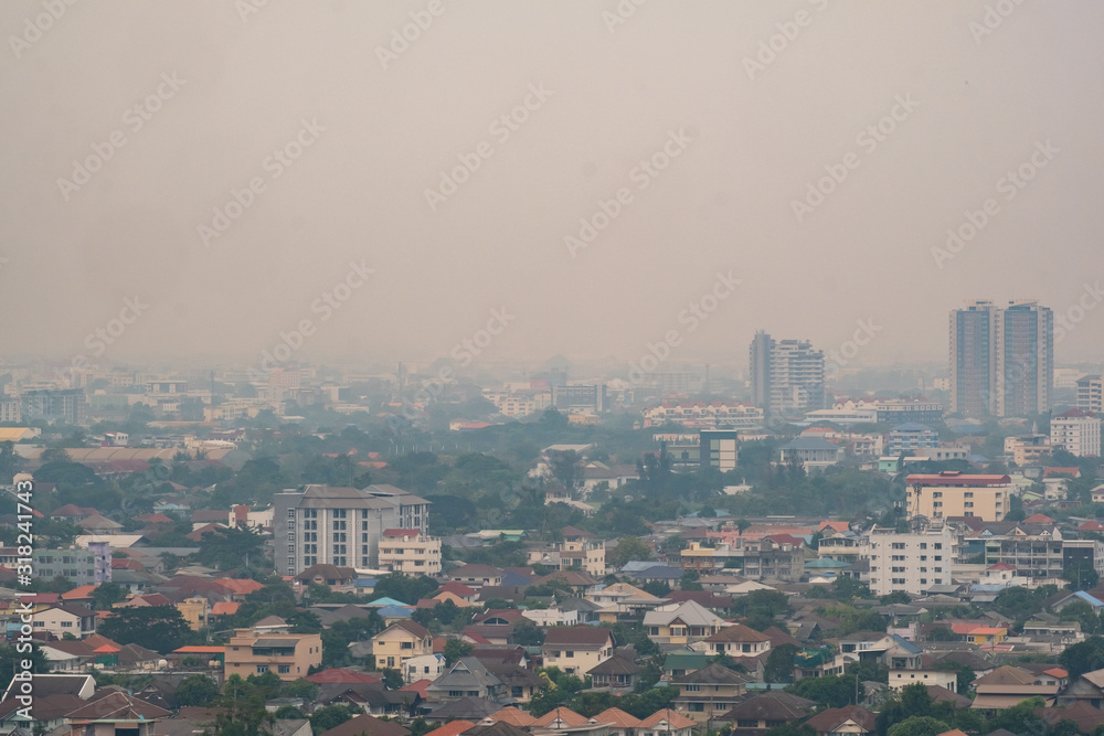 Smog and dust 2.5 pm in the city