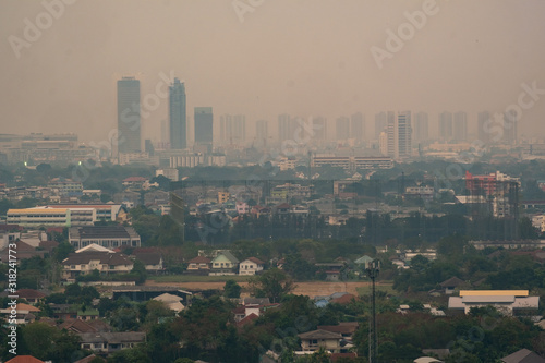 Smog and dust 2.5 pm in the city © panyawatt