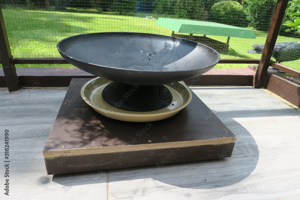 Stilvolle Feuerschale Fr Holzterrasse Bild