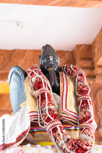Garuda statue at Jagannath temple in Assam, India