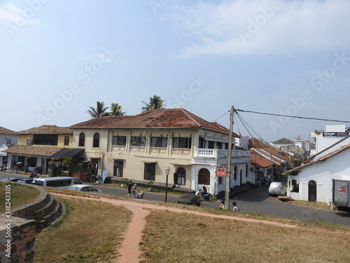 City clock tower in the town of Galle in Sri Lanka. Galle - the largest city and port in the south of Sri Lanka, the capital of the southern province and a popular tourist destination