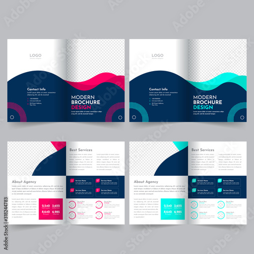 business bifold brochure template photo