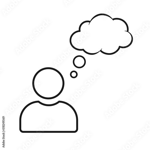Businessman Dreaming Vector. Man Think Icon Images