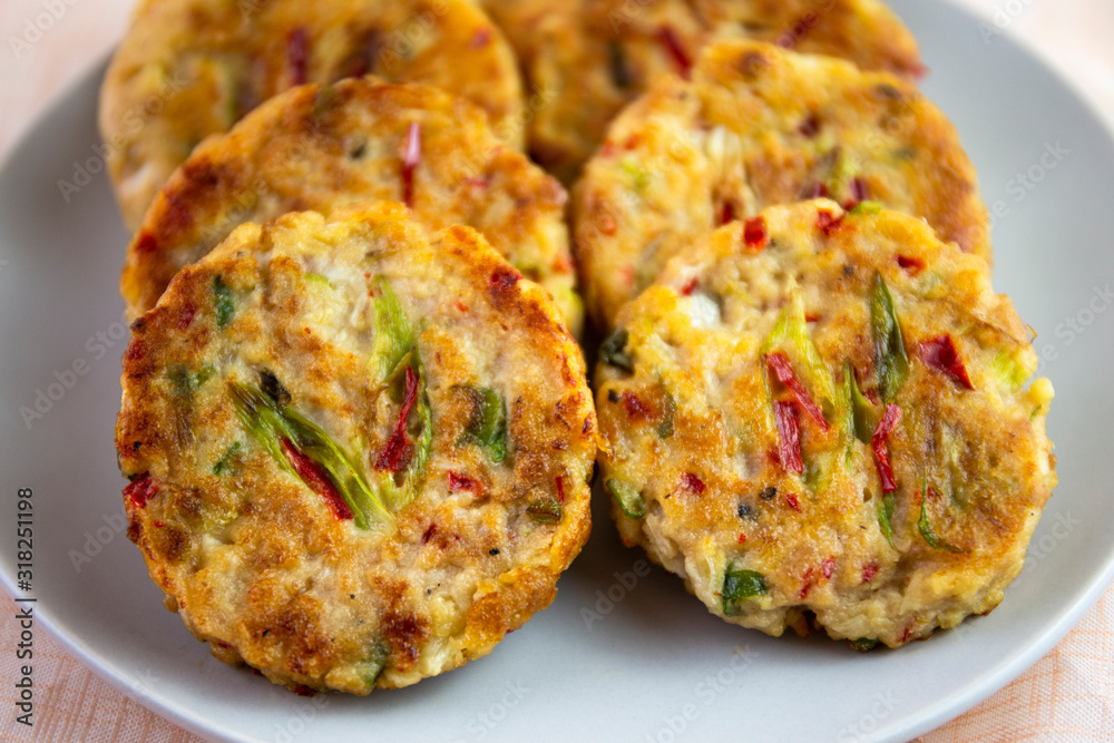 Mung-bean pancake which is called Bindaetteok Mung-bean pancake which is called Bindaetteok