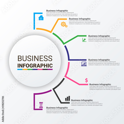 Abstract digital illustration Infographic. Vector illustration can be used for workflow layout, diagram, number options, web design.
