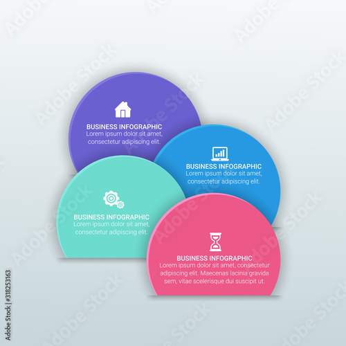 Abstract digital illustration Infographic. Vector illustration can be used for workflow layout, diagram, number options, web design.