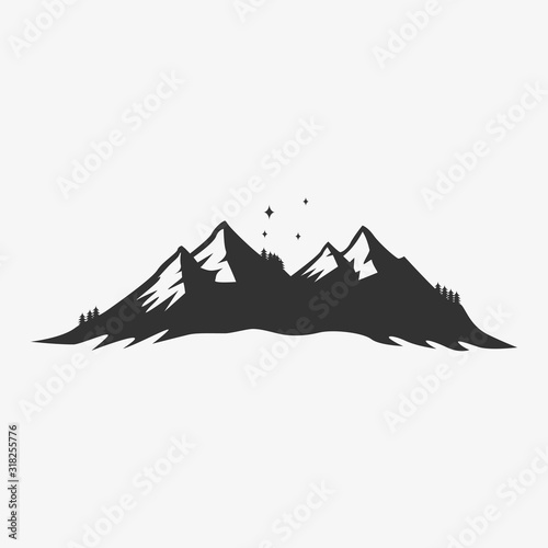 Fototapeta Naklejka Na Ścianę i Meble -  vintage mountain logo, icon and illustration