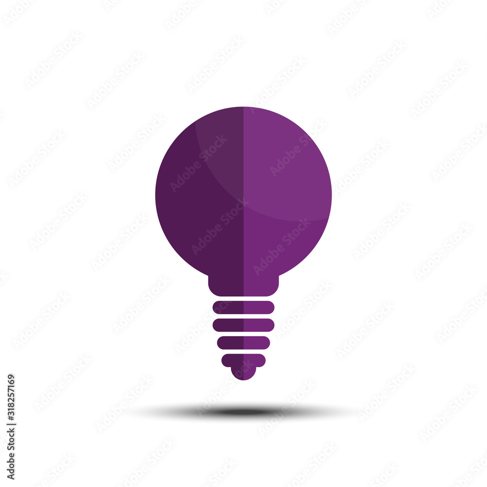 Fototapeta premium Idea light solid icon on white background