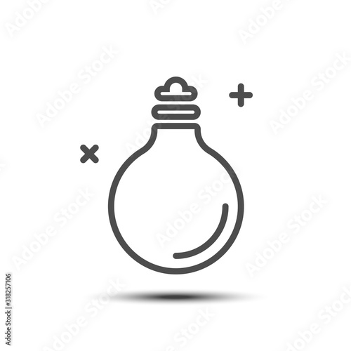 Idea light thin line icon style on white background