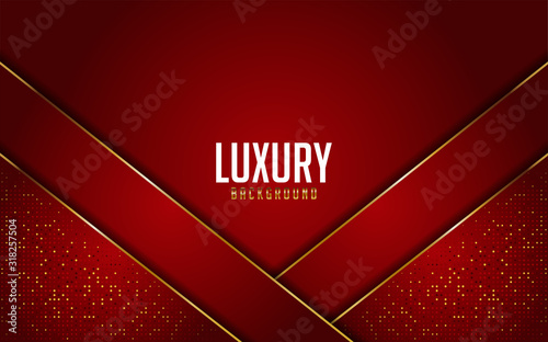 luxurious modern red and golden lines background