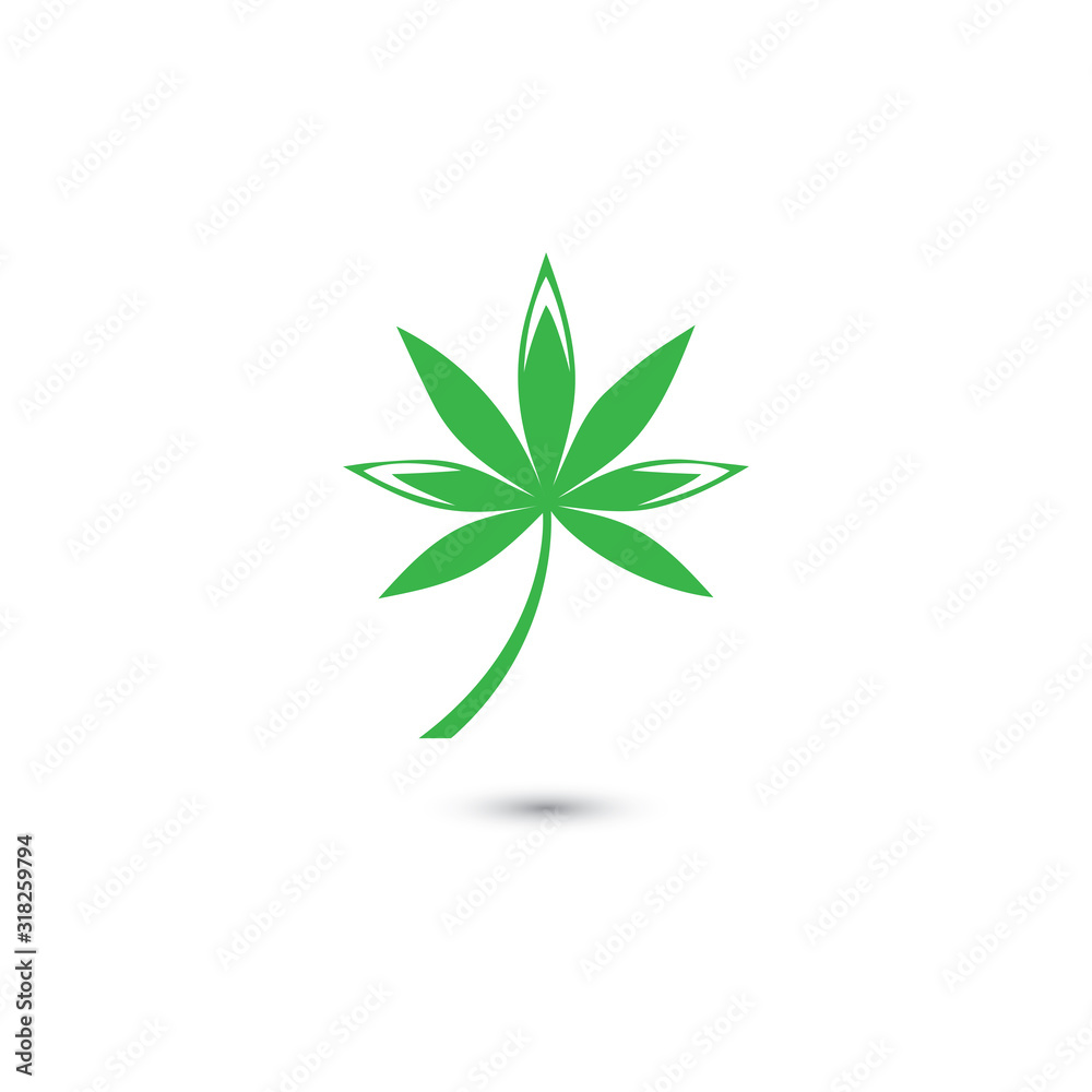Canabis leaf vector illustration icon design Canabis leaf vector illustration icon design
