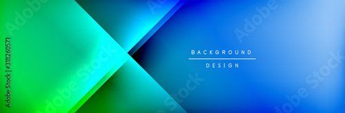 Abstract background - squares and lines composition created with lights and shadows. Technology or business digital template © antishock