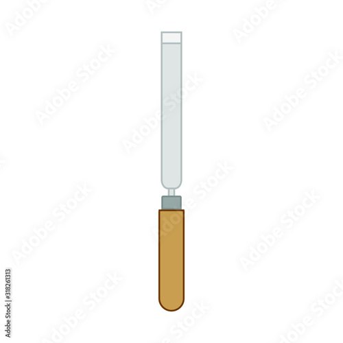 vector icon, chisel tool for wood
