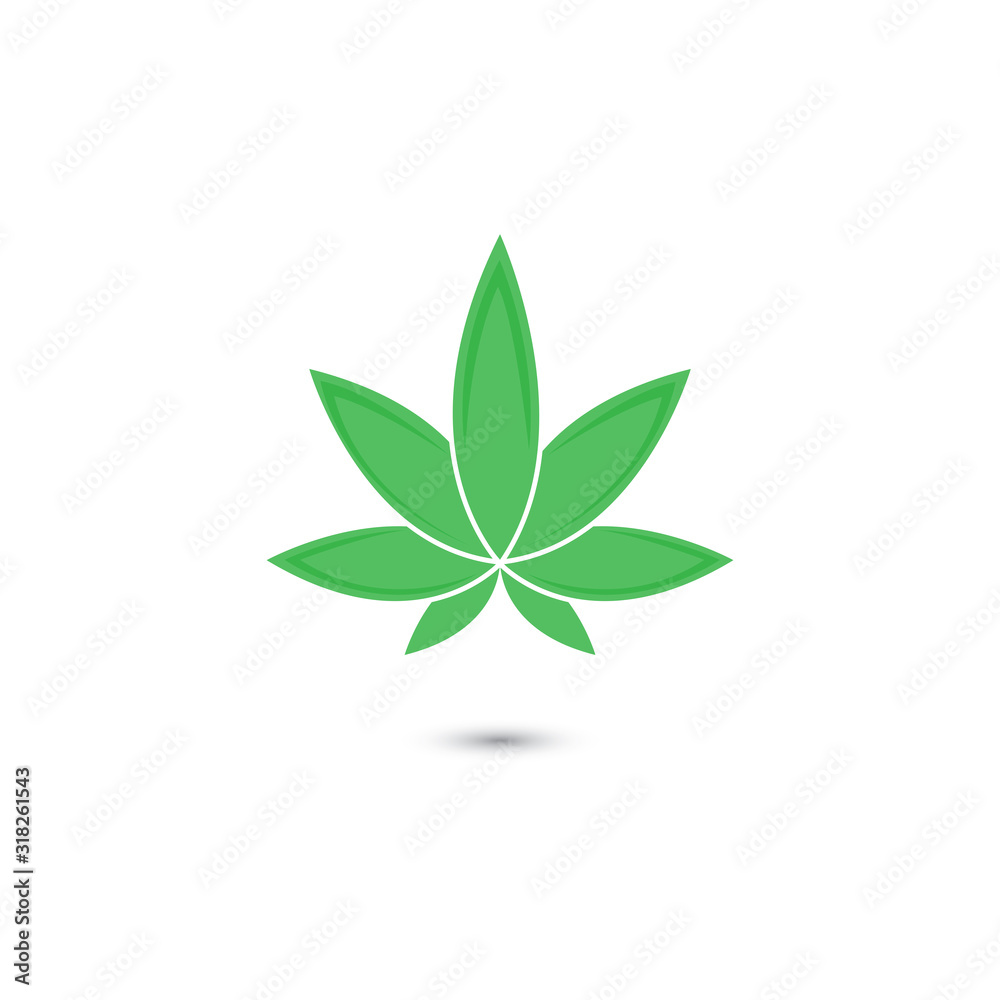 Canabis leaf vector illustration icon design Canabis leaf vector illustration icon design