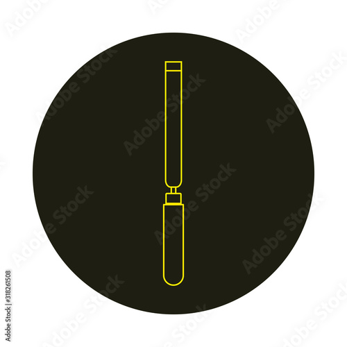 vector icon, chisel tool for wood