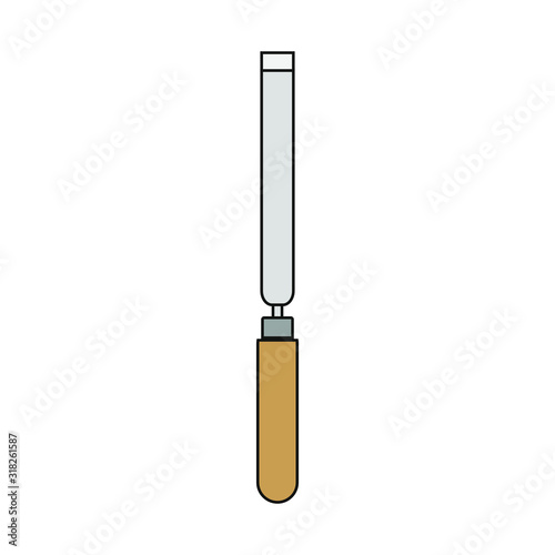 vector icon, chisel tool for wood