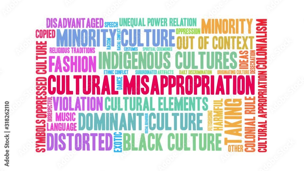 Cultural Misappropriation Animated Word Cloud on a white background. Cultural Misappropriation Animated Word Cloud on a white background.
