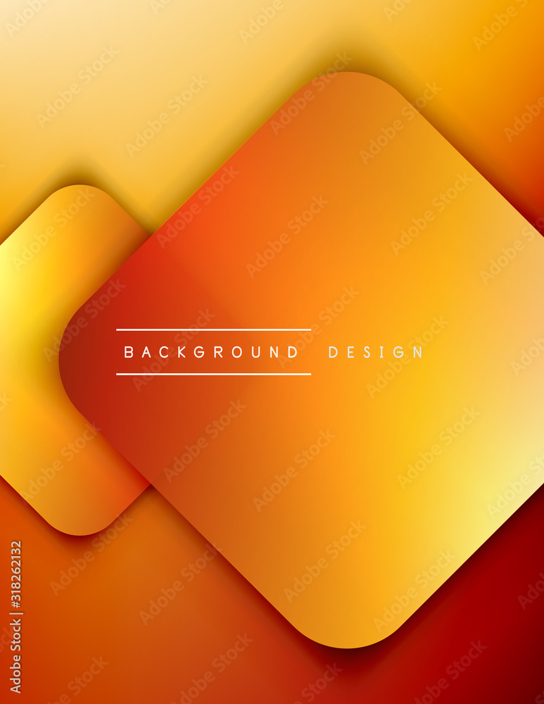 Rounded squares shapes composition geometric abstract background. 3D shadow effects and fluid gradients. Modern overlapping forms. Rounded squares shapes composition geometric abstract background. 3D shadow effects and fluid gradients. Modern overlapping forms.