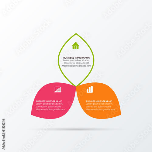 Business Infographic template. Thin line design with numbers, options or steps.