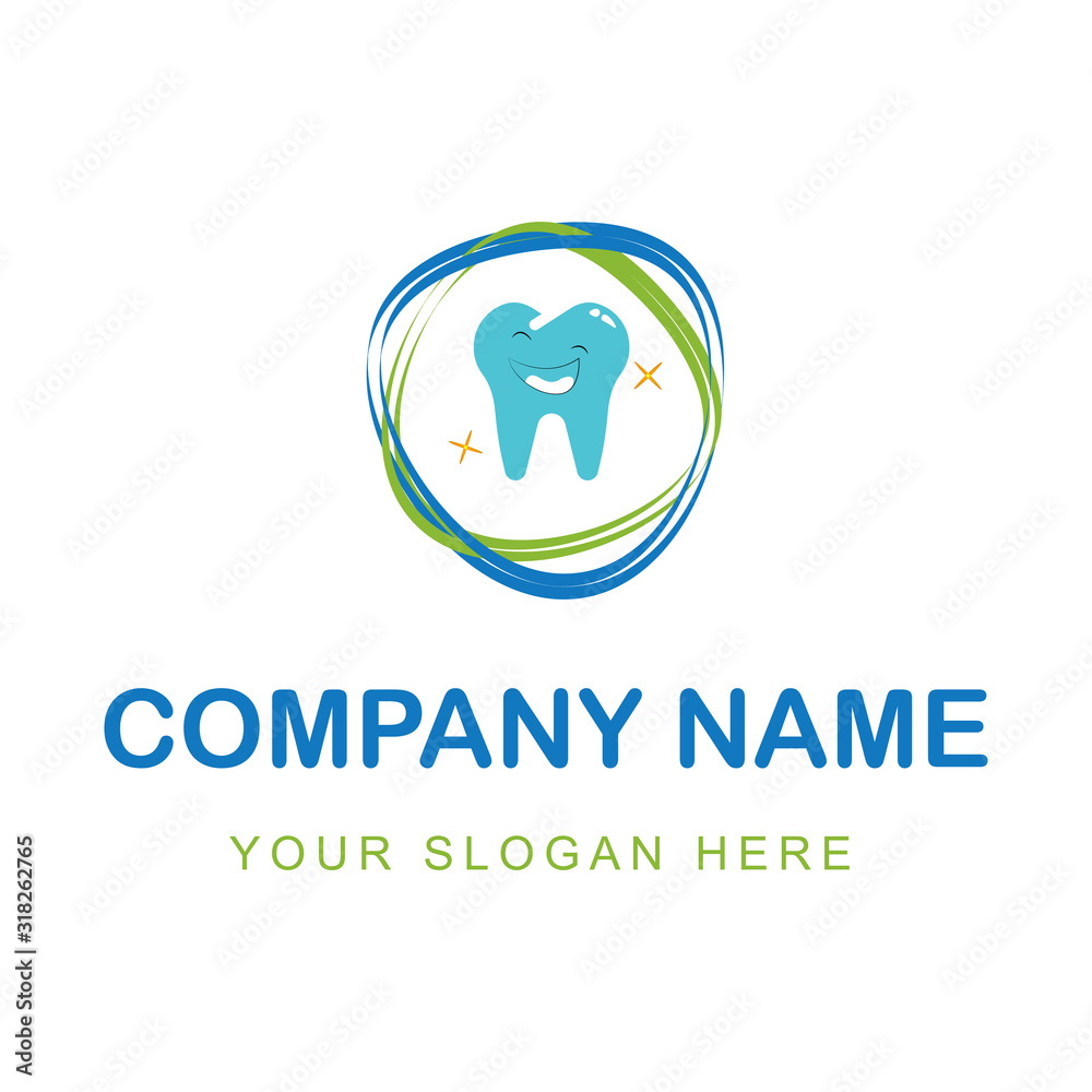 happy dental care logo