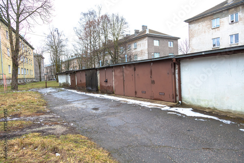 Old garages with iron gates built in the Soviet era © M.V.schiuma