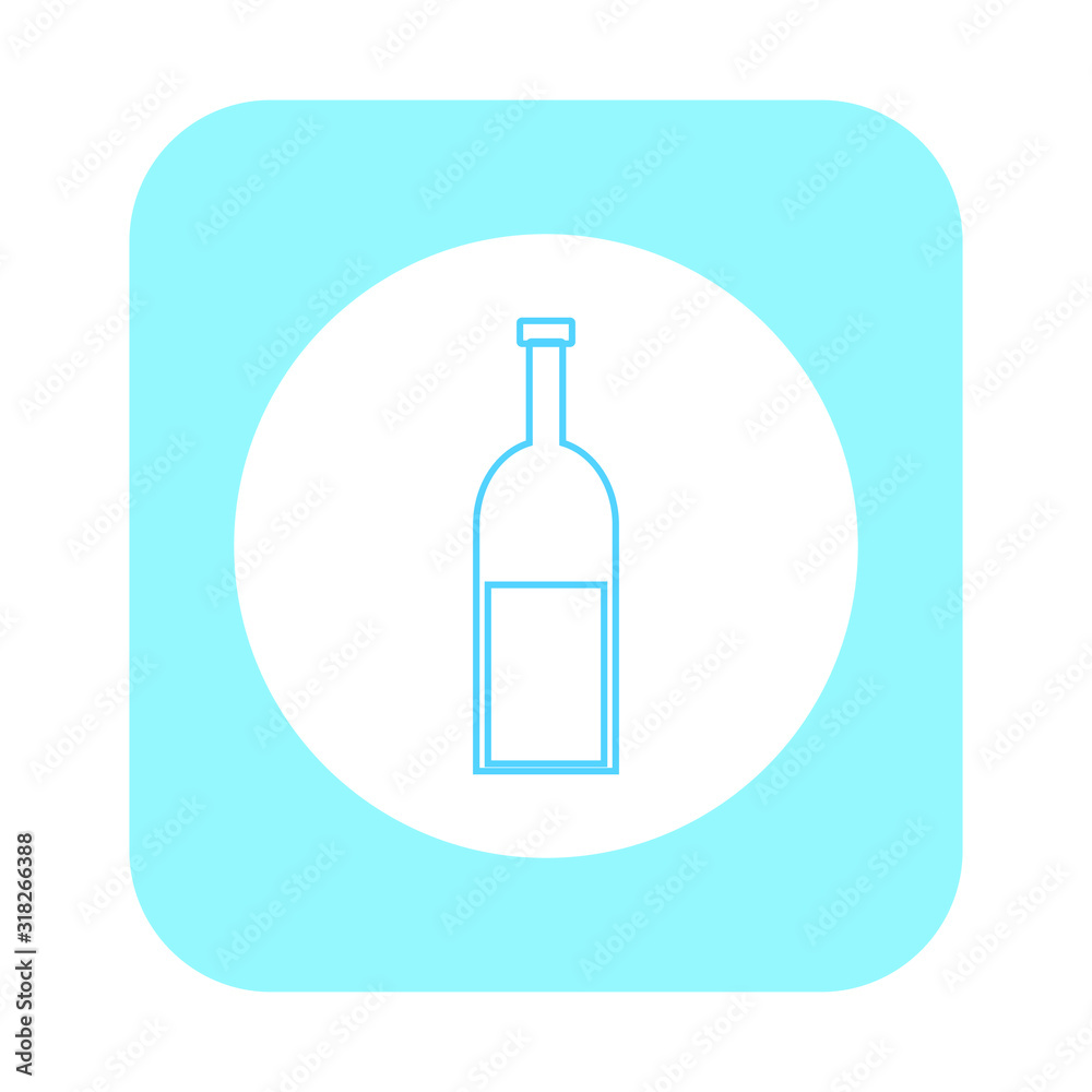 vector icon, wine bottle shape vector icon, wine bottle shape