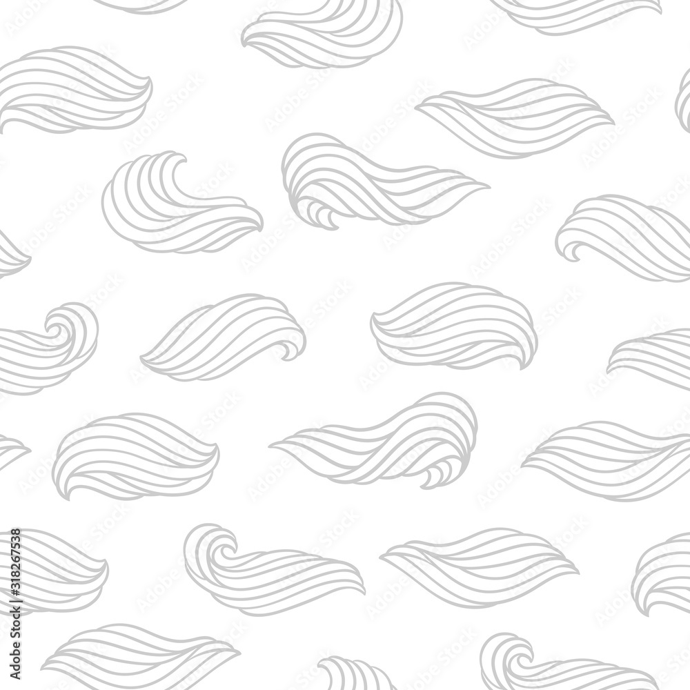 Seamless wave pattern. Background with sea, river or water texture.